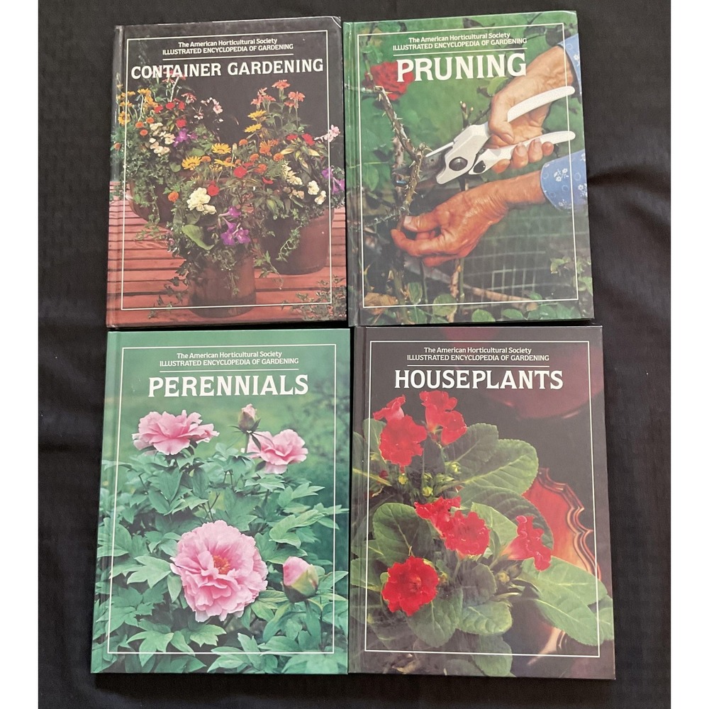 American Horticultural Society Gardening Book Set Houseplants Pruning Perennials